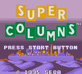 Super Columns (Japan) Title Screen